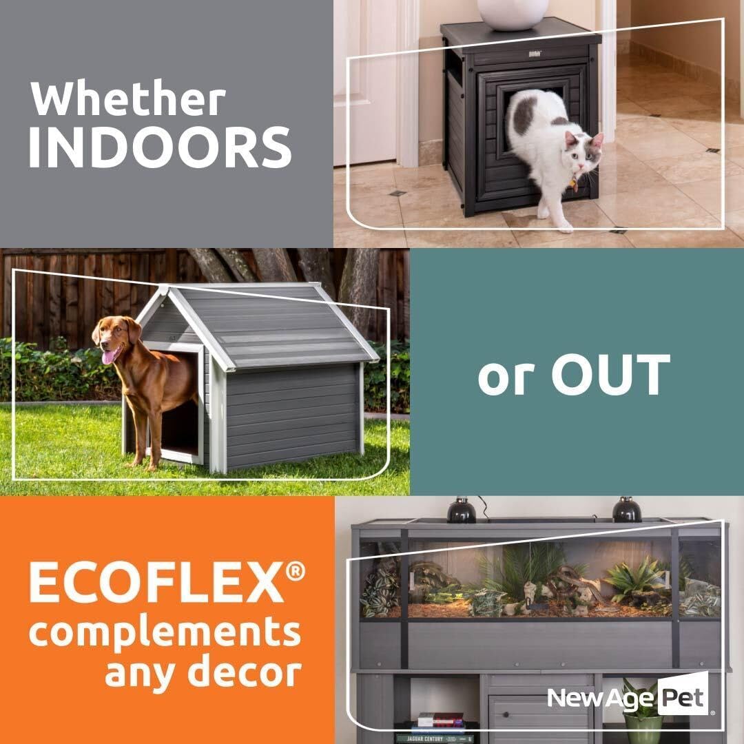 New Age Pet ECOFLEX Litter Loo Standard & Jumbo Sizes, 4 Colors, Moisture and Odor Resistant Enclosure & End Table, No‑Tools Assembly, 10 Year Warranty, Russet Brown, Standard