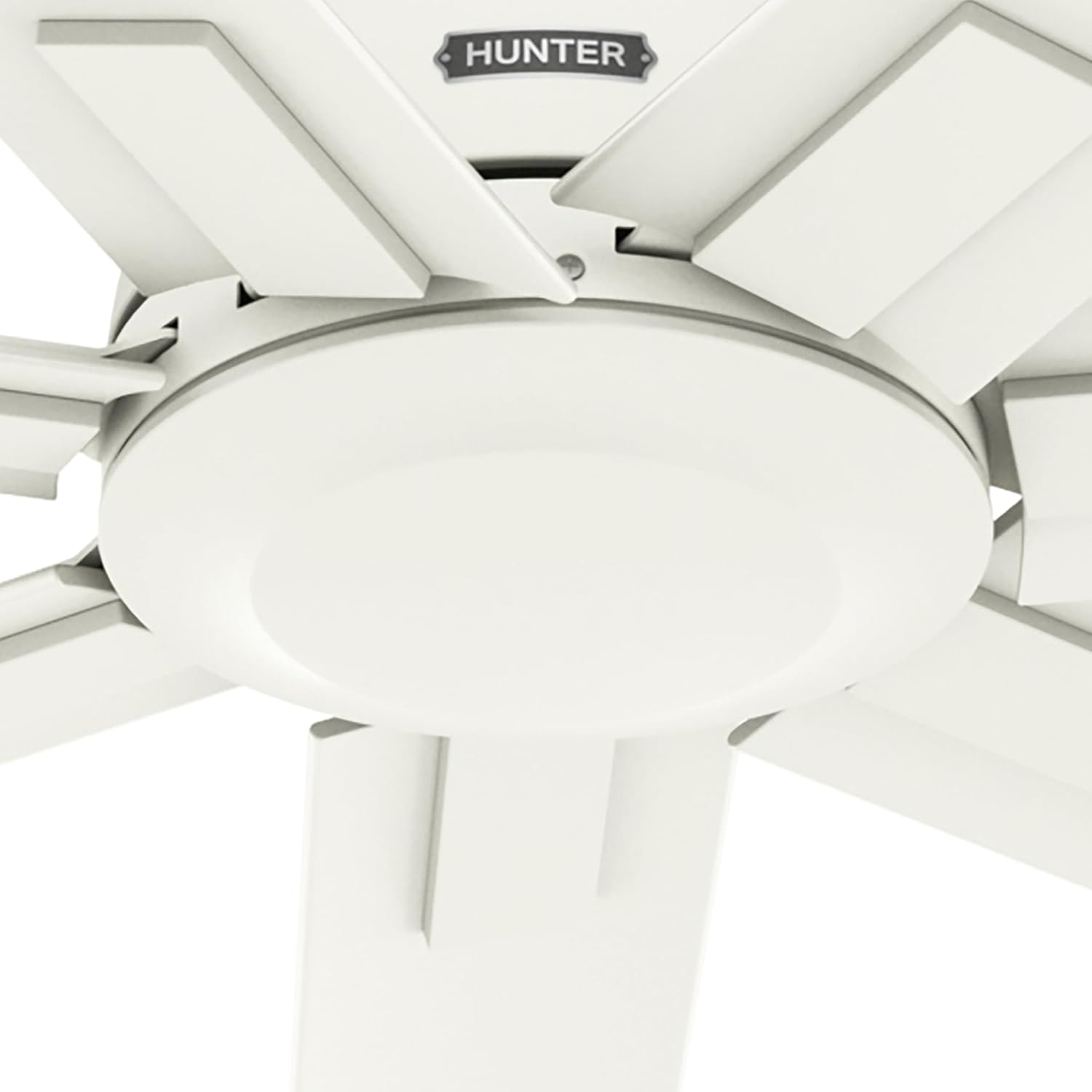 Hunter Fan 60 inch Matte White Indoor/Outdoor Ceiling Fan with 7 Baldes for Living Room, Bedroom, Farmhouse, Porch (Renewed)
