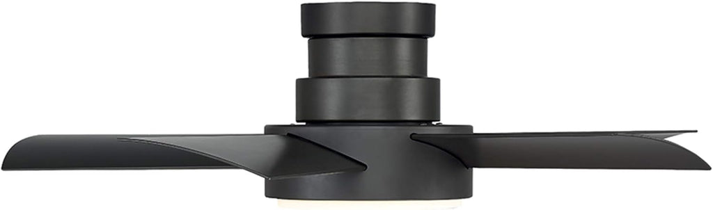 Vox 38 in Smart Indoor and Outdoor Smart Flush Mount Ceiling Fan in Bronze with Remote Control 2700K