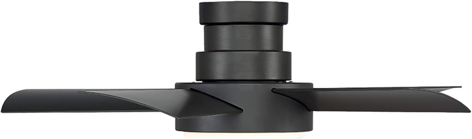 Vox 38 in Smart Indoor and Outdoor Smart Flush Mount Ceiling Fan in Bronze with Remote Control 2700K