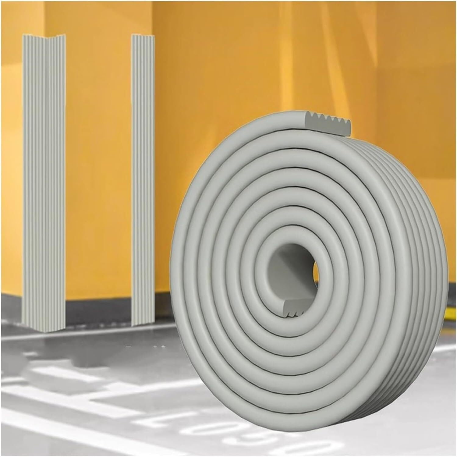 Workshop Foam Corner Guard, Table, Chair and Furniture Garage Edge Corner Guard, 1Cm Thick,Gray-2m-4pcs