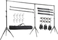 10x20 ft Heavy Duty Back Drop Adjustable Stand, Photo Backdrop Stand Kit for Photography with Carrying Bag, Convertible to Backdrop Stand 10x10 Adjustable Width.