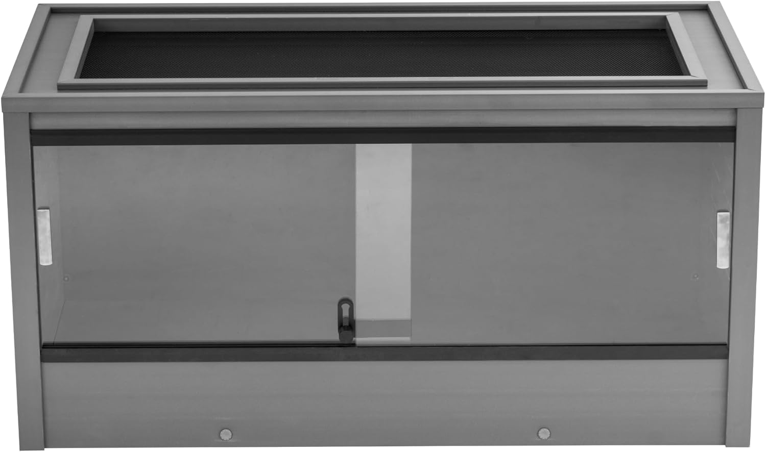 New Age Pet ECOFLEX 36' Wide Medium Reptile Habitat, Mojave Lounge for Snakes, Tortoises & Lizards in Maple, Black & Grey, Easy Assembly, Sliding Glass Doors & Mesh Top