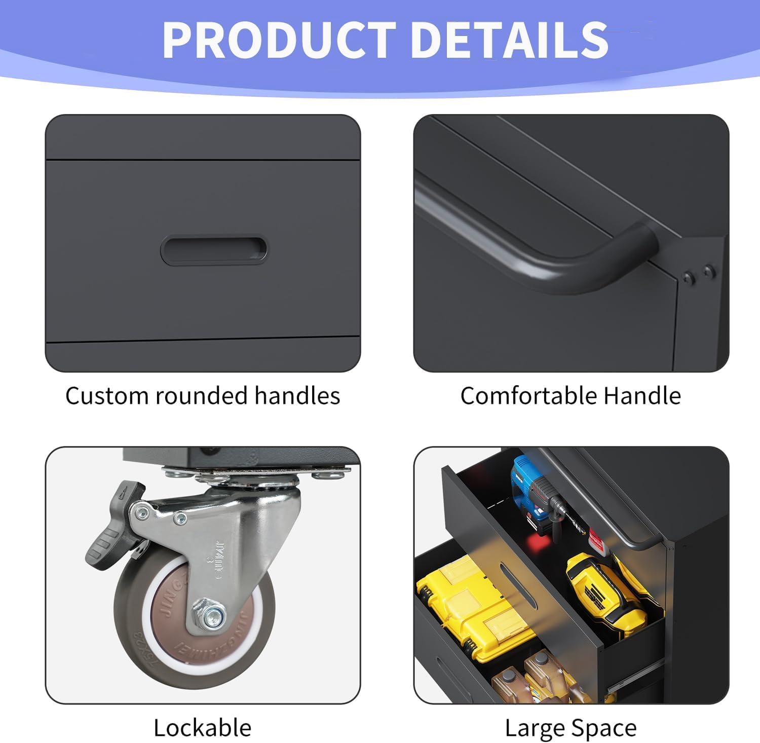 Garage Storage Cabinet System 6pcs Heavy Duty Workshop Set Wall Cabinet Lockable Rolling Tool Cabinets with Adjustable Shelves Metal Garage Storage Cabinets
