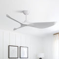 CACI Mall 52' White Ceiling Fan No Light, Modern, Remote Control, Low Profile, 3 Blades Ceiling Fan with Noiseless Reversible Dc Motor for Living room, Bedroom