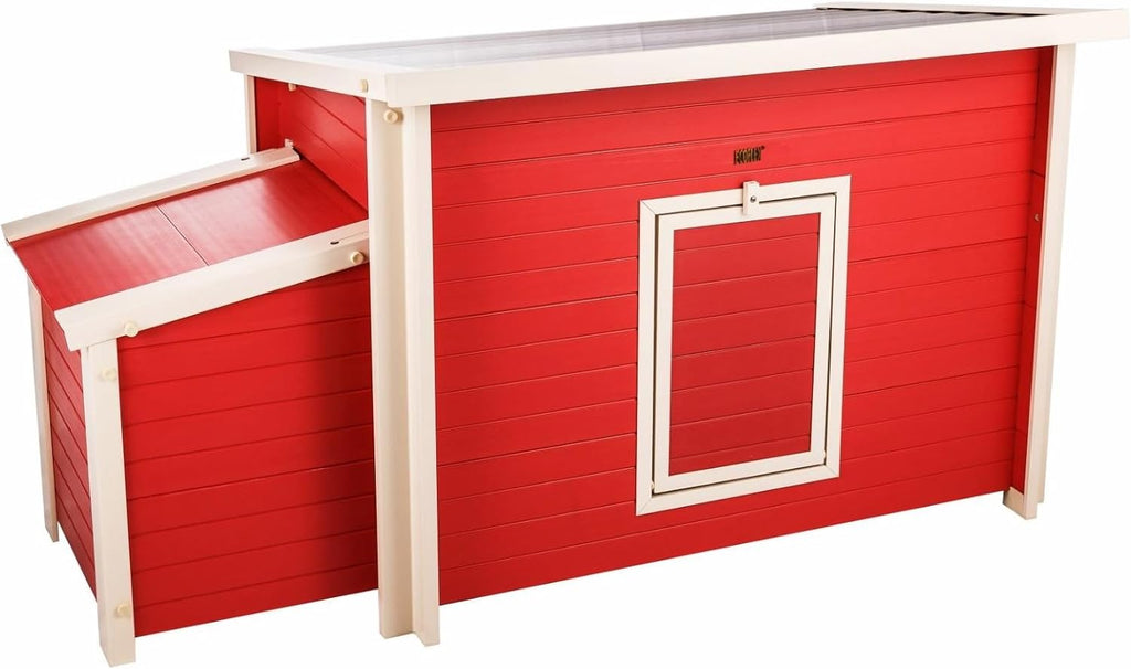 New Age Pet ECOFLEX Fontana Chicken Barn and Pen Combo - Red
