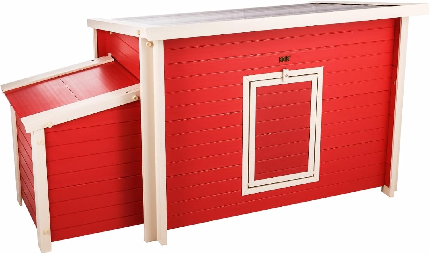 New Age Pet ECOFLEX Fontana Chicken Barn and Pen Combo - Red