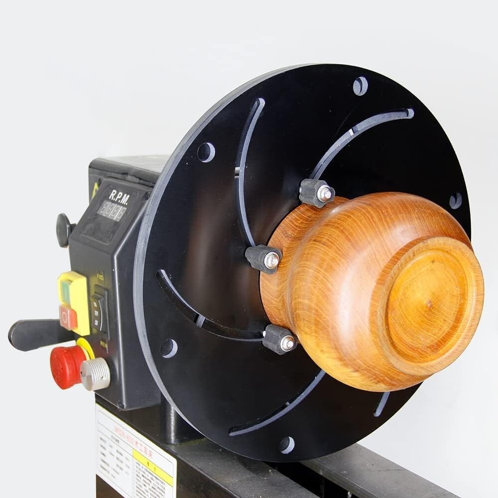 12-Inch Long worth Wood Lathe Chuck, Self-Centering with 1-Inch - 8TPI Thread Lathe Chuck KWEIOTO