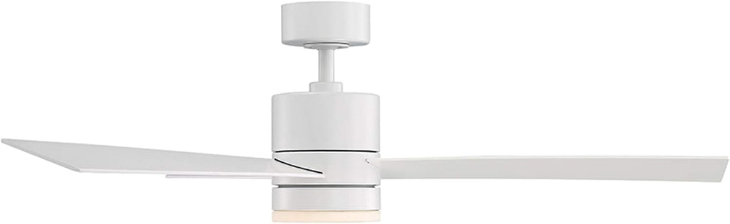 WAC F-081L-MW San Francisco 52' Outdoor Ceiling Fan with Lights and Remote Control, Matte White