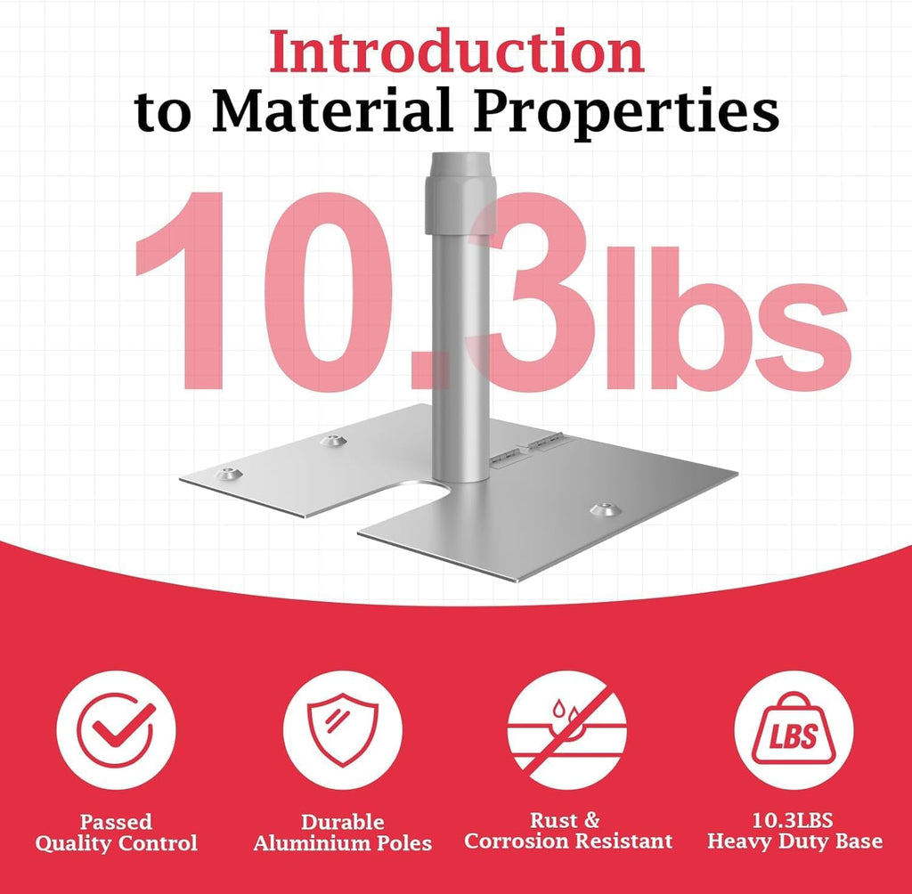 EMART 10x10ft Heavy Duty Backdrop Stand Kit, Adjustable Pipe and Drape Photo Booth Frame for Wedding, Party, Christmas, Birthday Decorations