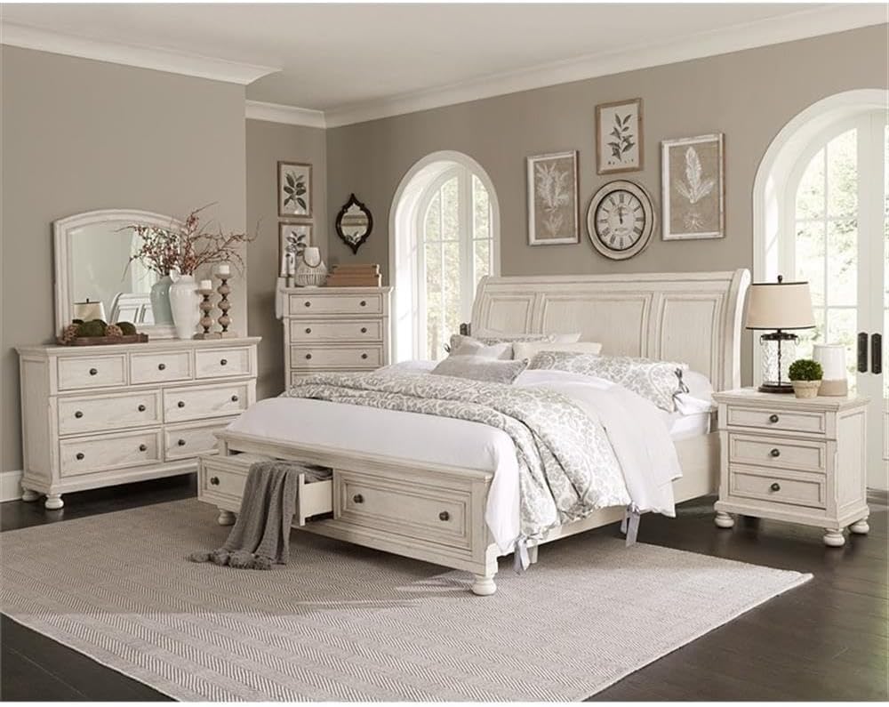 Homelegance 2-Drawer Nightstand, One Size, Antique White