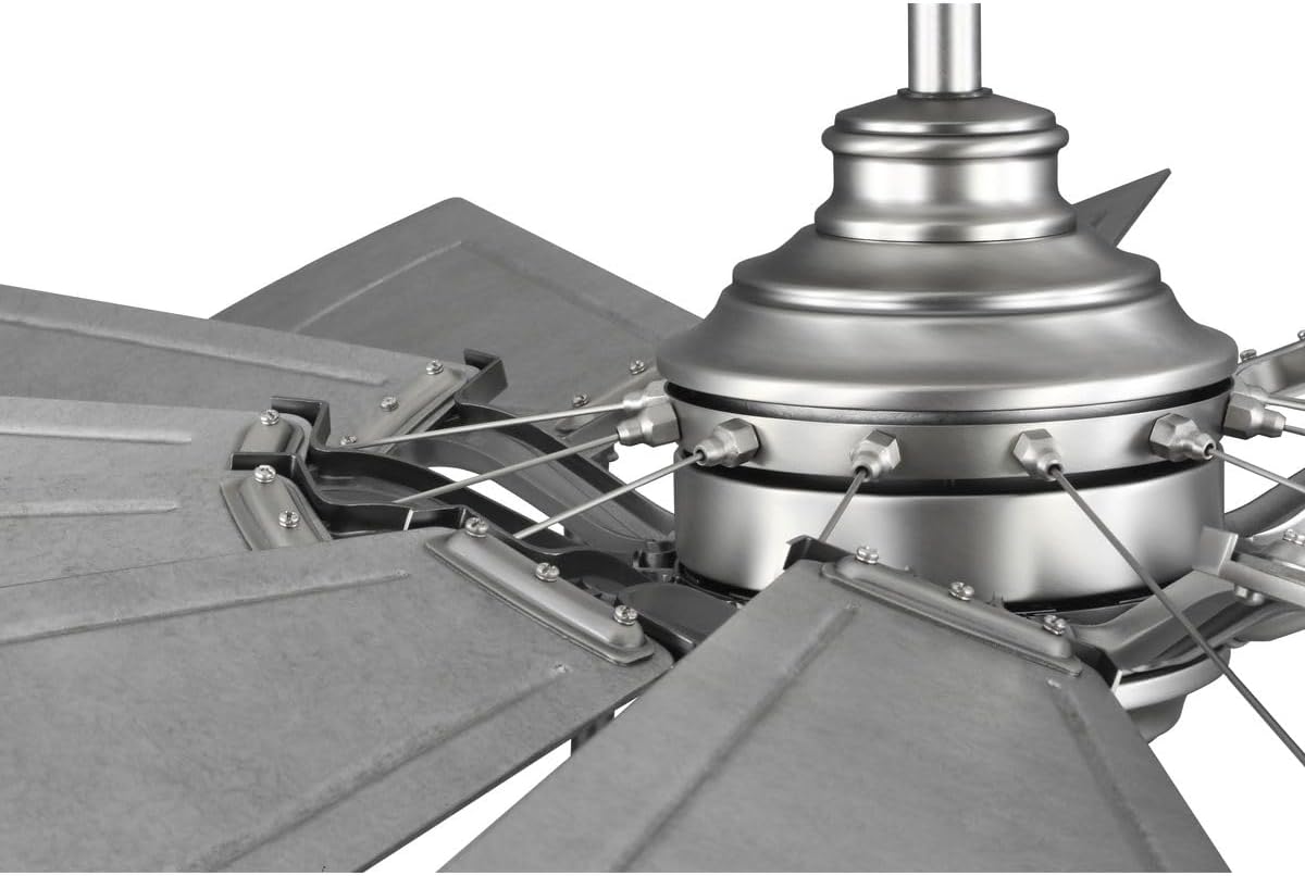 Progress Lighting P250098-081 Springer II - 12 Blade Ceiling Fan in Farmhouse Style-16.26 Inches Tall and 60 Inches Wide, Finish Color: Antique Nickel