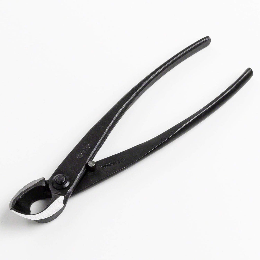 Wazakura 4PCS Bonsai Essential Tool Kit MADE IN JAPAN, Yasugi Steel Ashinaga Scissors + Concave Branch Cutter 8in (200mm) + Stainless Tweezers + Sap Eraser Set