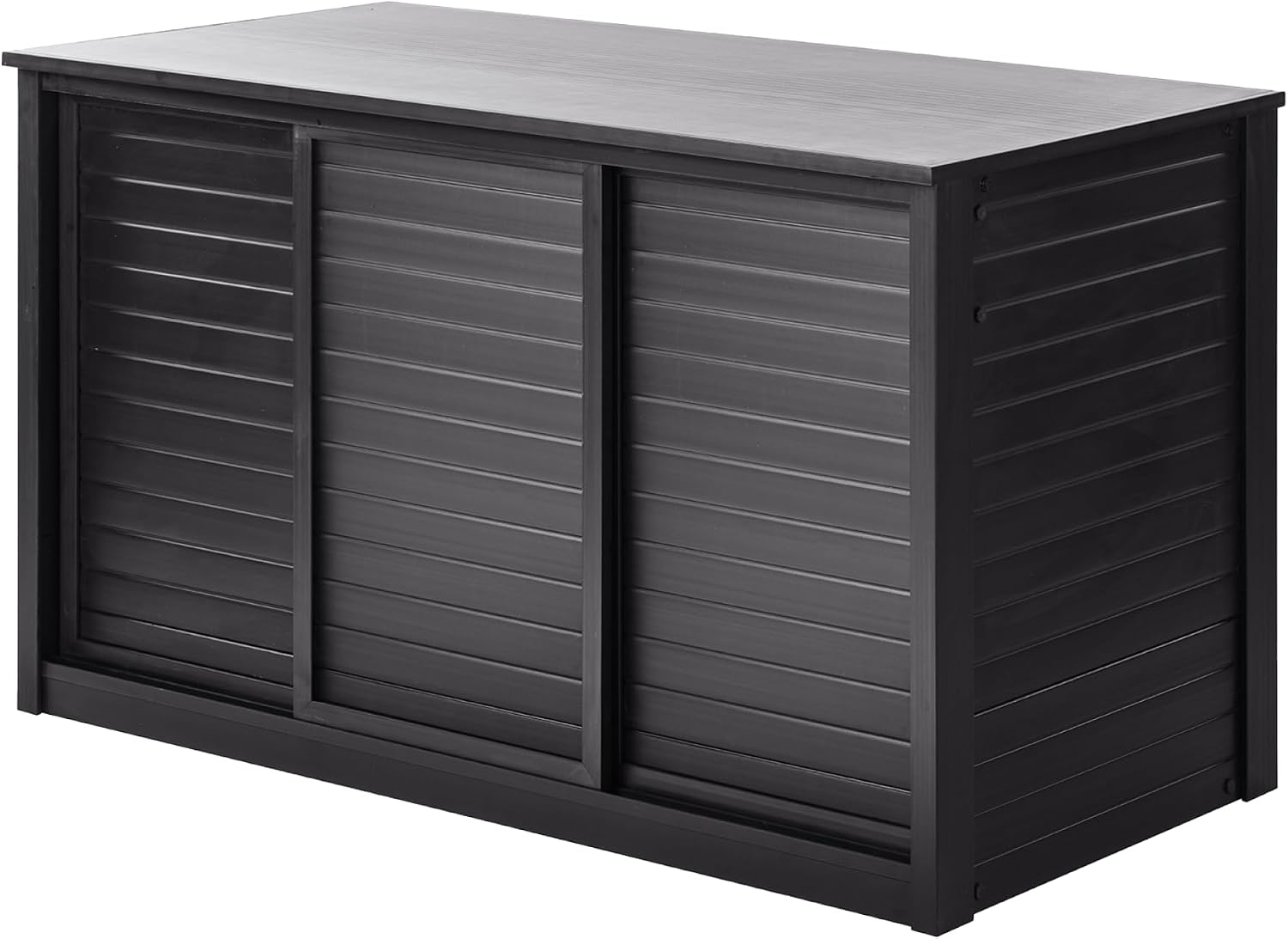New Age Pet ECOFLEX 48' Storage Cabinet for Pets in Black, Durable Wood Plastic Composite, Non Toxic, Easy Assembly, Ideal for Bedding, Food, Toys, Large Mojave Reptile Habitat Compatible