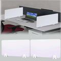 Office Countertop Screen Partition 16 28 36 48in Length, Free Standing Separador Desk, Clamp On Dividing and Protective Screens for Libraries/School(2 PCS,L X H 36 in X 20 in)
