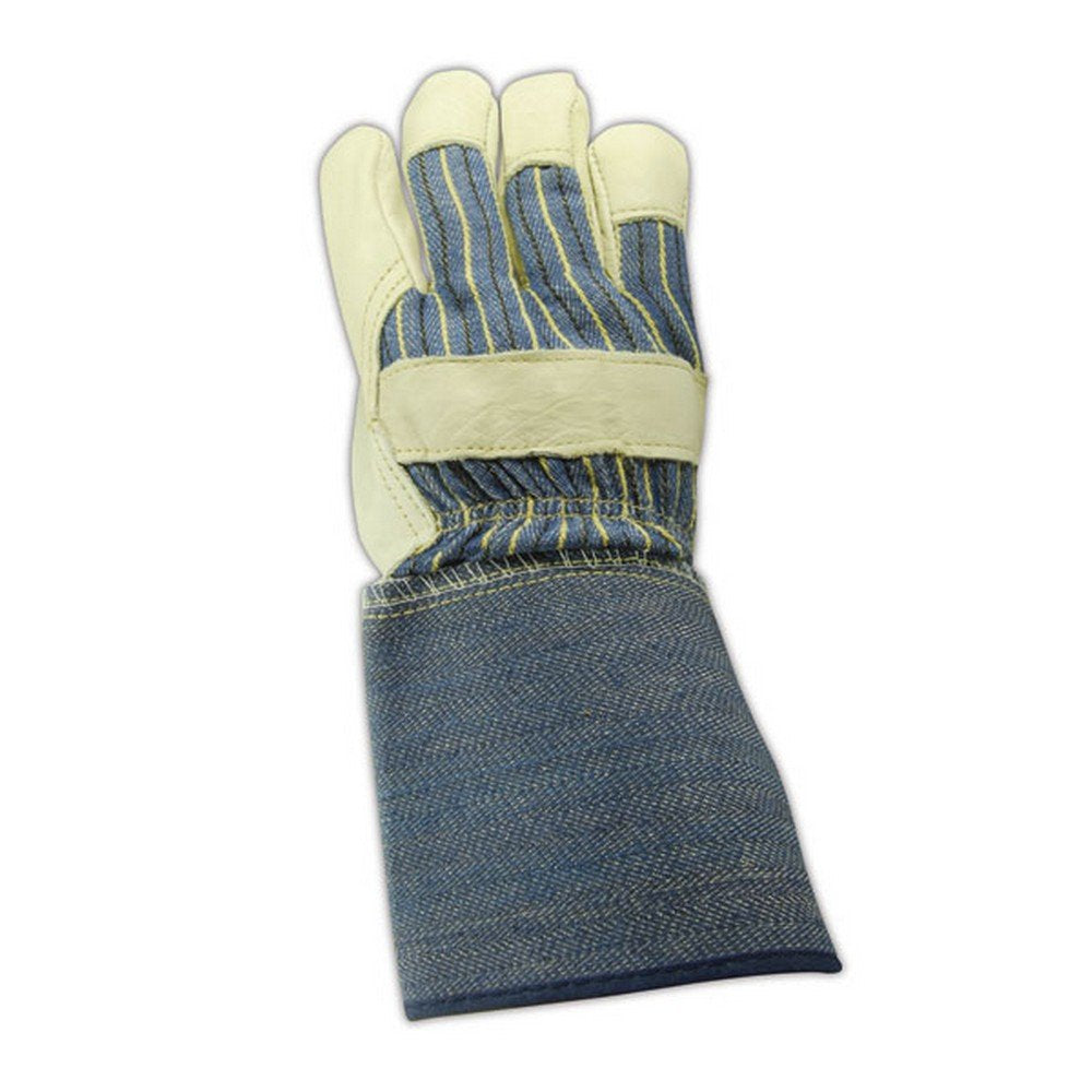 MAGID DuraMaster TG525E Leather Glove, Gauntlet Cuff, Large (12 Pair)