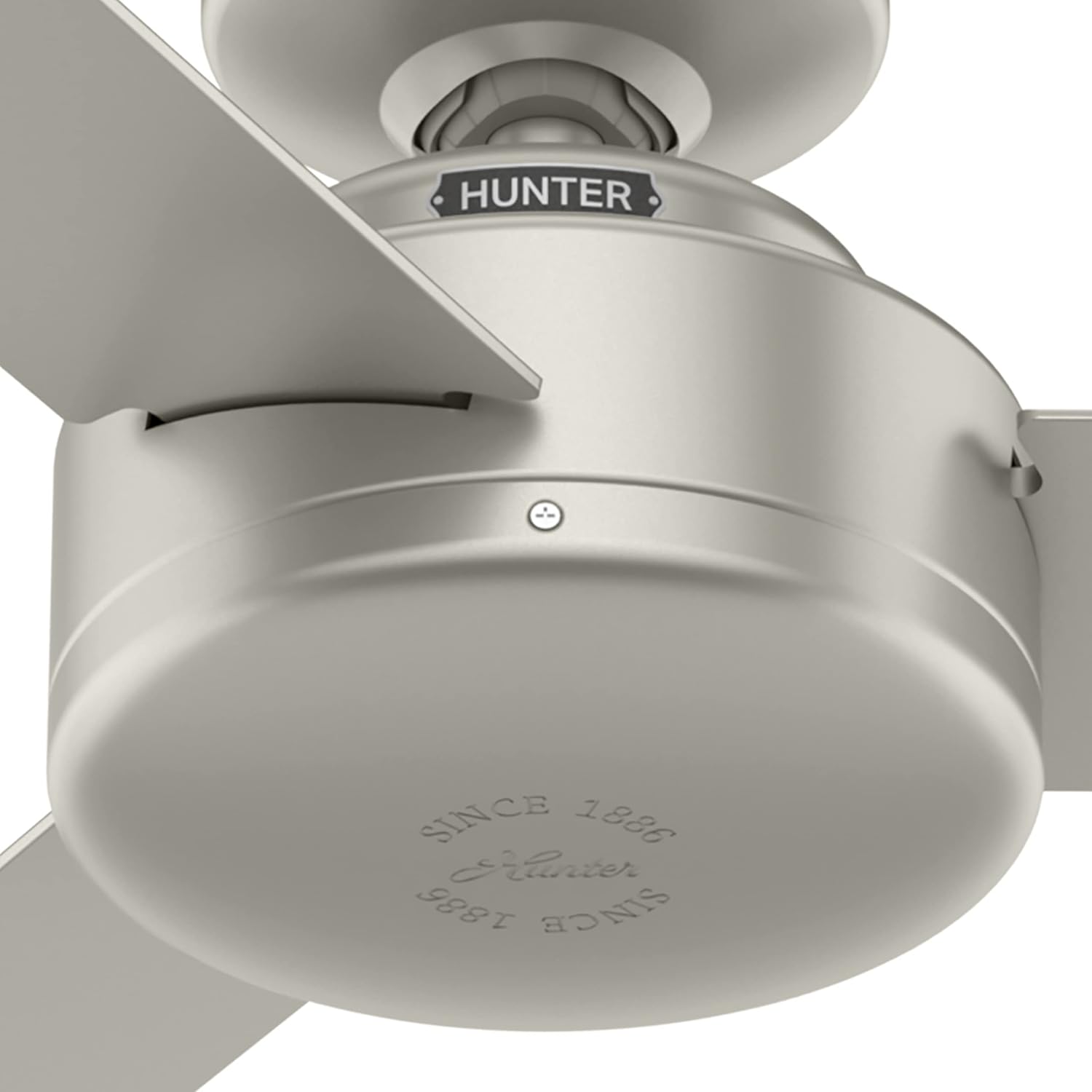 Hunter Fan 52 inch Casual Matte Nickel Indoor Ceiling Fan with 3 Blades, Holiday Gift for Bedroom, Living Room/Family Room, Dining Room, Kitchen, Office (Renewed)