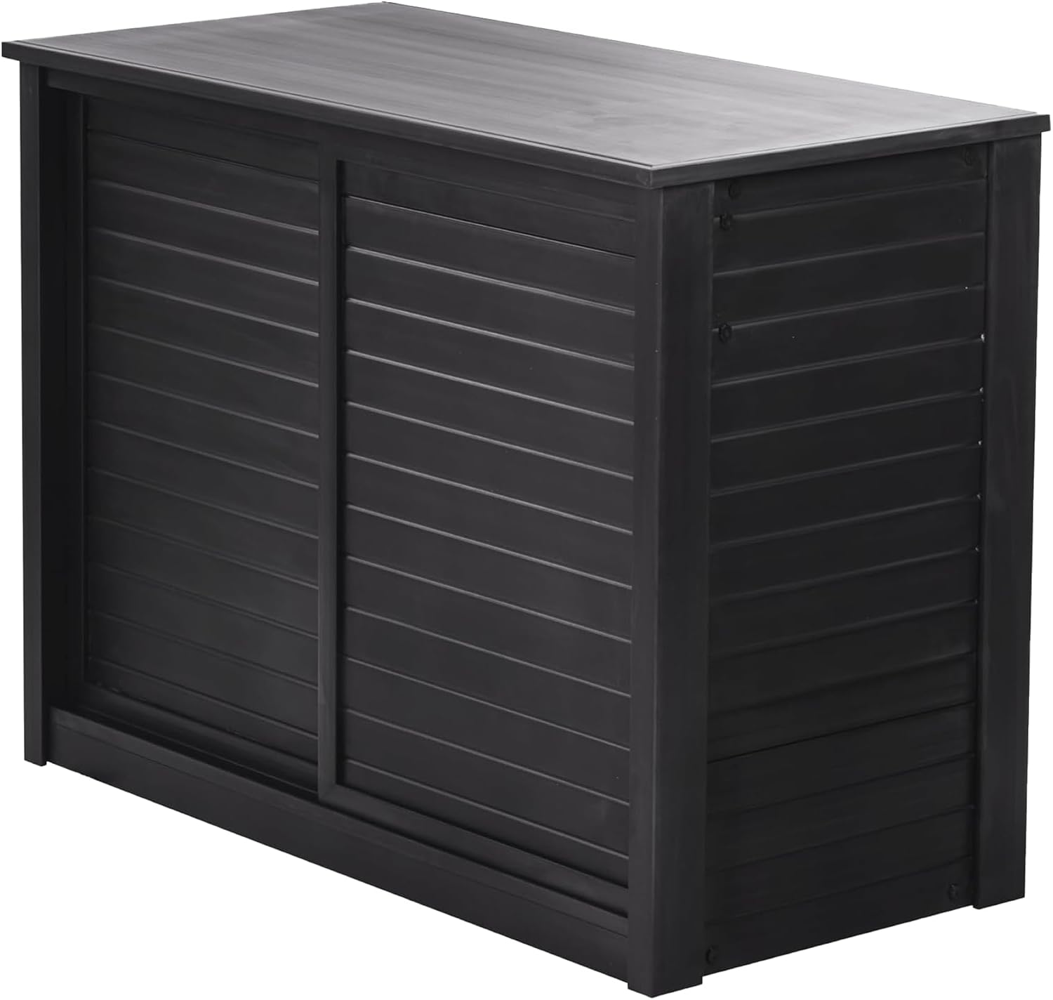 New Age Pet ECOFLEX 36' Storage Cabinet for Pets in Black, Durable Wood Plastic Composite, Non Toxic, Easy Assembly, Ideal for Bedding, Food, Toys, Medium Mojave Reptile Habitat Compatible