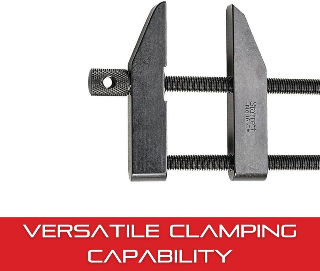 Starrett Toolmakers Parallel Clamp - Ideal for Holding Work in Tapping and Drilling - 2-1/4' Capacity, 1-7/32' Throat Depth, Hardened Steel, Nice Finish - 161C