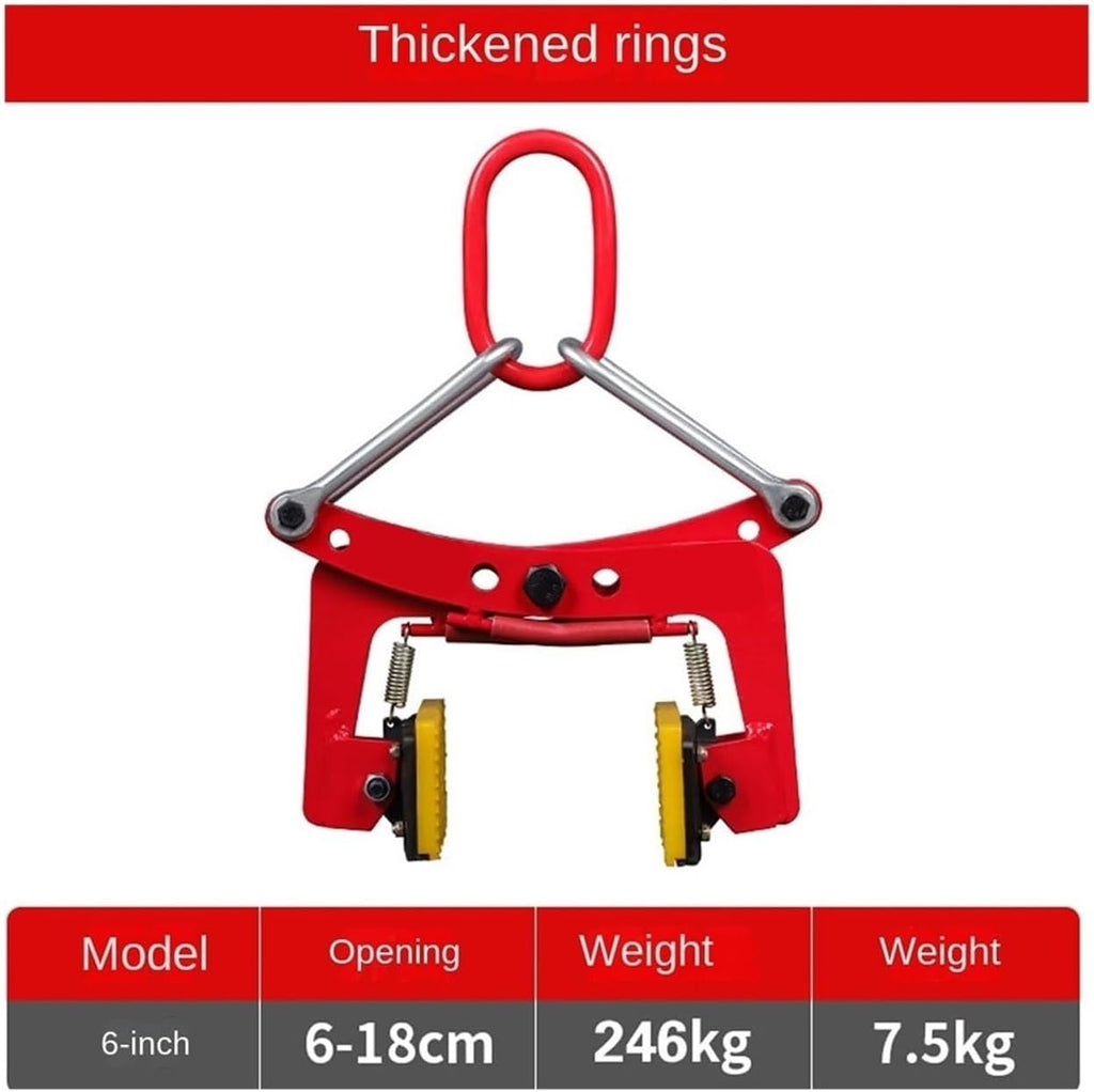 325KG Marble Stone Vertical Lifting Clamp Stone Vertical Steel Plate Clamp Stone Fixture Handling and Installation Tool(Ring Type 8-inch)