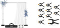 FUDESY 10x10ft Heavy Duty Backdrop Stand with 10-Pack Spring Clamps