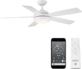 WAC Ceiling Fans F-005L-MW Odyssey 52' Ceiling Fan with LED Lights and Remote, Matte White