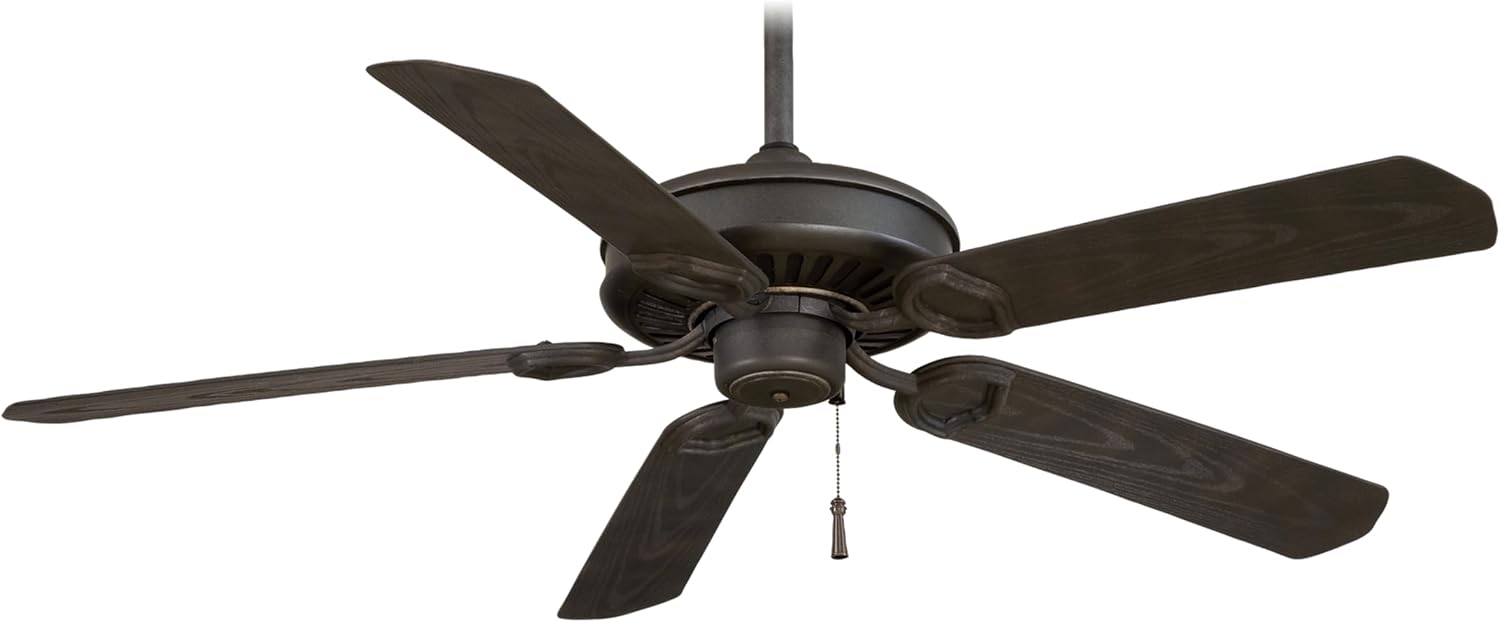 Minka-Aire F589-BI/AI, SunDowner Black Iron Energy Star 54' Outdoor Ceiling Fan