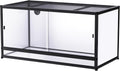 120 Gallon PVC Reptile Enclosure 48'x24'x24' – Large Reptile Tank with Front Sliding Glass Doors & Lock, for Bearded Dragon, Ball Python, Snake