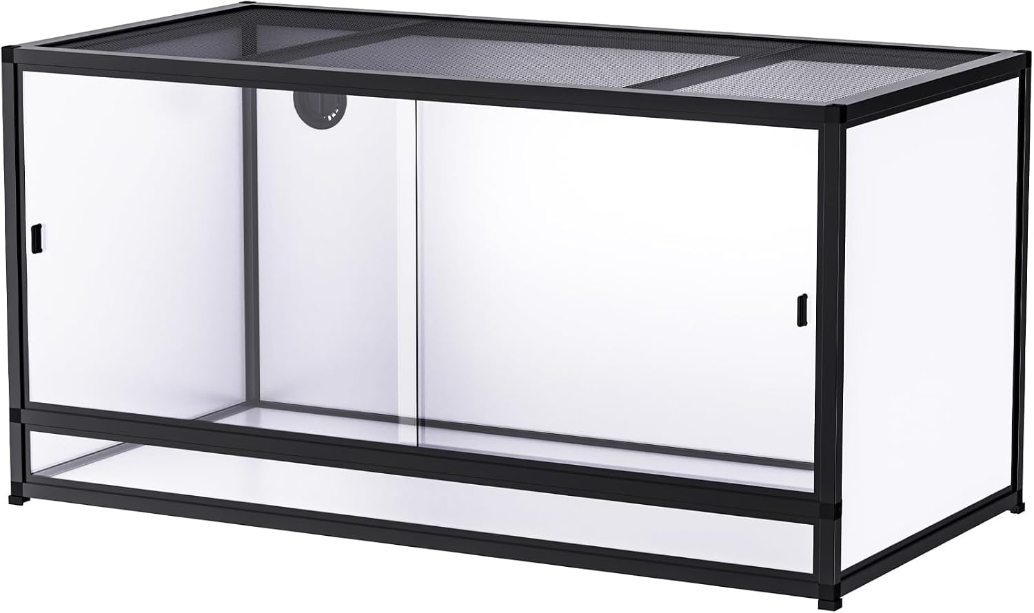 120 Gallon PVC Reptile Enclosure 48'x24'x24' – Large Reptile Tank with Front Sliding Glass Doors & Lock, for Bearded Dragon, Ball Python, Snake