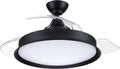 Craftmade 42' Union in Flat Black Finish Outdoor Ceiling Fan Integrated LED Light Kit, Remote Control Included, Smart WiFi Enabled w/Voice Activation, works w/Alexa & Smart Home Devices