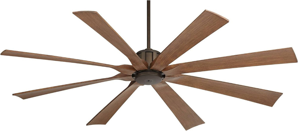 Possini Euro Design 70' Defender Industrial Rustic Farmhouse Indoor Outdoor Ceiling Fan with Remote Control Oil Rubbed Bronze Koa Damp Rated for Patio Exterior House Home Porch Gazebo Garage Barn