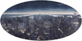 New York City1 Coral Velvet Round Floor Mat Non-Slip Bath Rug Floor Covering for Bathroom Vanity Guest Suite & Vacation Home