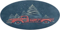 Red Truck with Christmas Tree Coral Velvet Round Floor Mat Non-Slip Bath Rug Floor Covering for Bathroom Vanity Guest Suite & Vacation Home