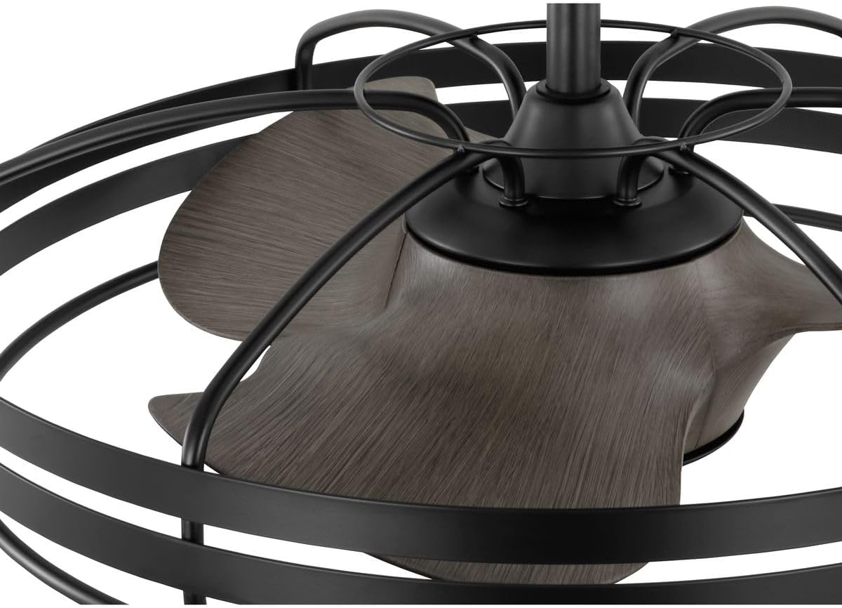 Progress Lighting P250096-31M Bastrop 26' Damp Rated Ceiling Fan, Matte Black