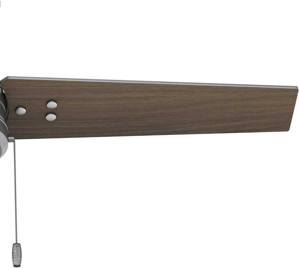 Hunter Fan 44 inch Contemporary Matte Silver Outdoor Ceiling Fan with Pull Chain (Renewed)