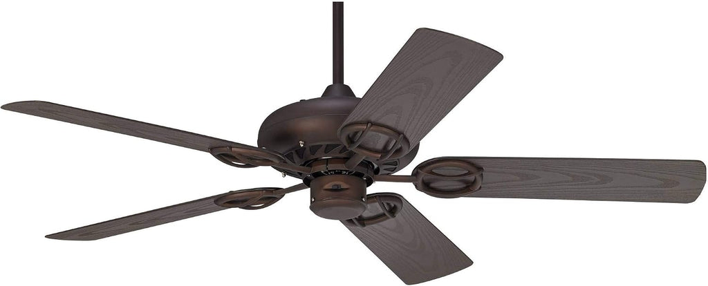 Casa Vieja 52' Orb Industrial Rustic Indoor Outdoor Ceiling Fan Oil Rubbed Bronze Brown Wet Rated for Patio Exterior House Home Porch Gazebo Garage Barn