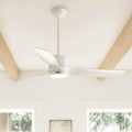 Hunter 60' Bolsa Indoor Ceiling Fan with LED Light, Remote, Fresh White | SureSpeed high velocity airflow, 6-speed DC motor, and 3' downrod support large rooms, bedrooms, offices, or great rooms.