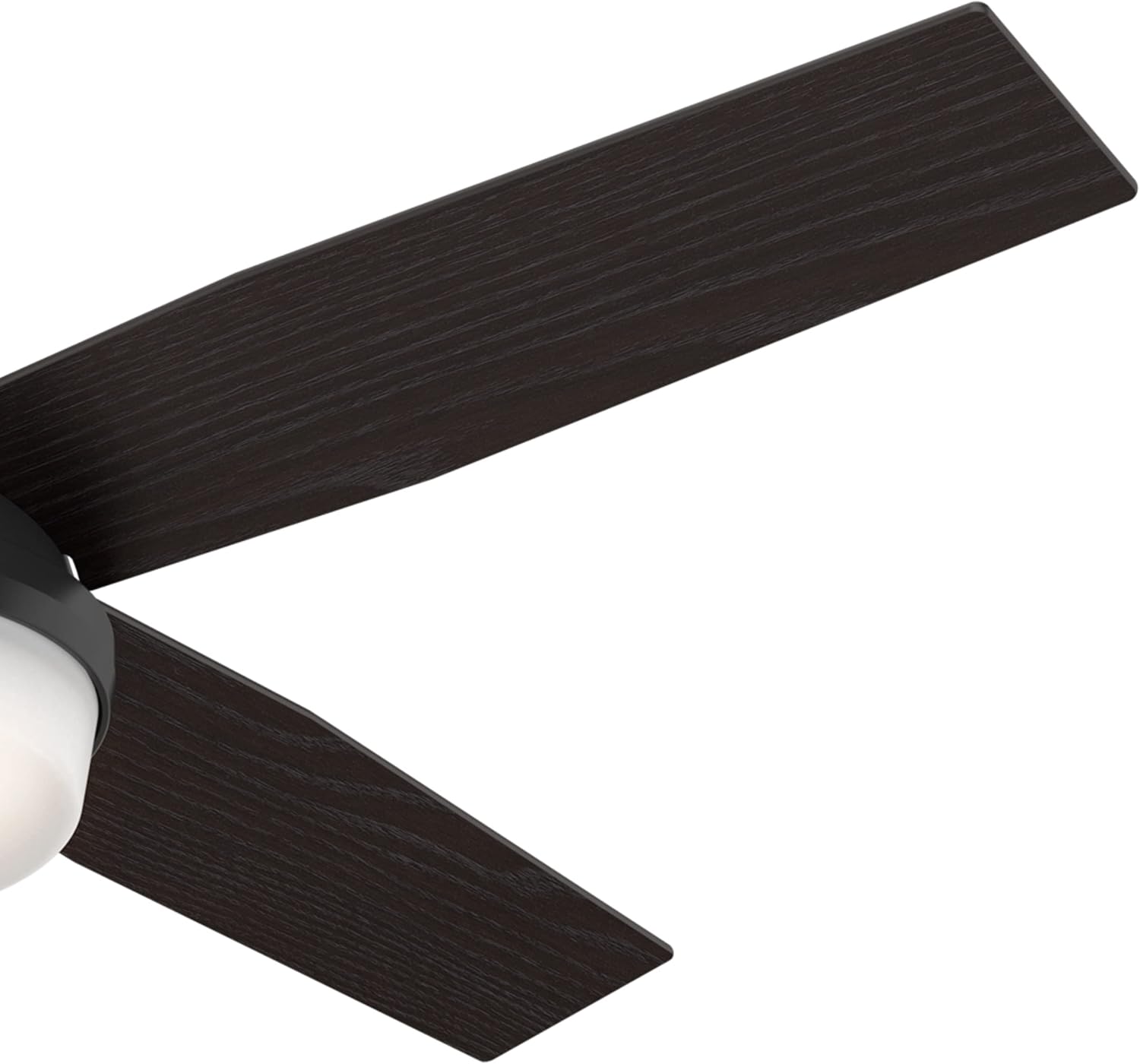 Hunter 52 inch Outdoor or Indoor Ceiling Fan with LED Light and Remote Control - Black Ceiling Fan, Standard Mount, 4 Blades, For Patio, Porch, Garage, or Living Room - Dempsey 59251, Matte Black