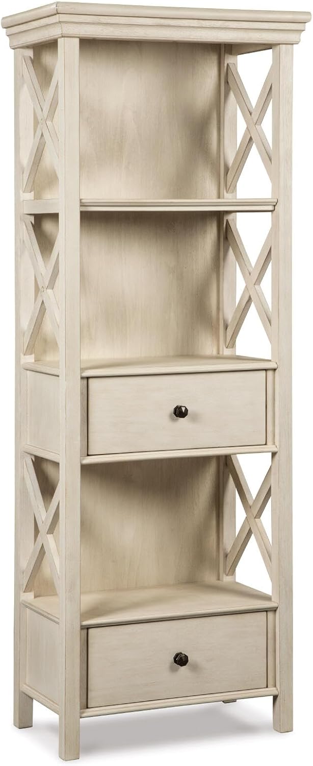 Signature Design by Ashley Bolanburg Cottage Chic Display Cabinet or Bookcase, Antique White