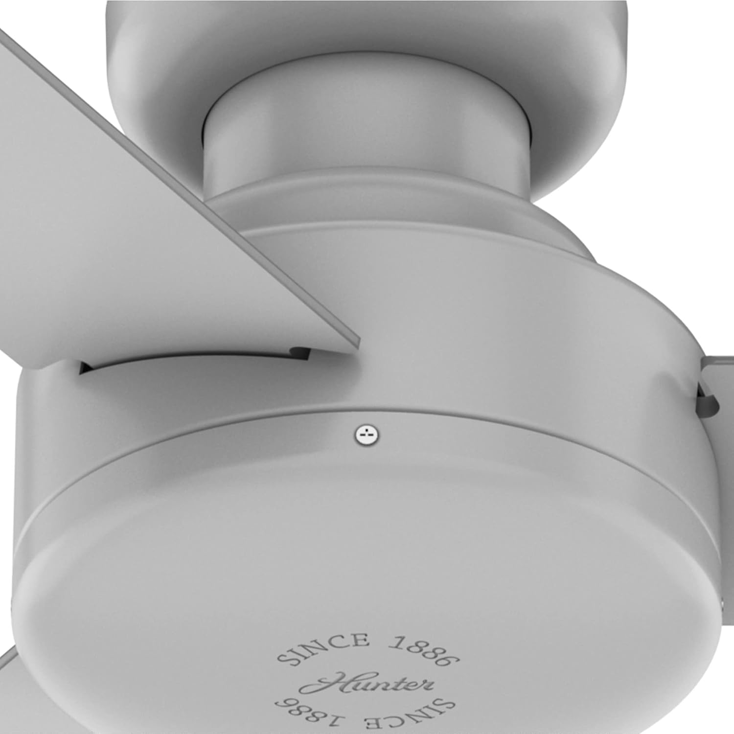 Hunter - Presto Indoor Low Profile Ceiling Fan, Wall Control, 52-inch, Dove Grey, Casual-style, Bedroom Ceiling Fans, 52406, for living rooms, home offices, kitchens