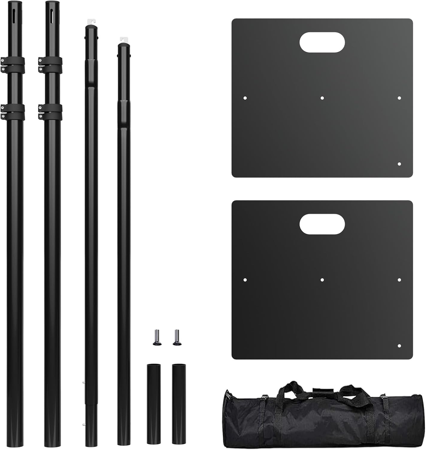 TOCRETOARE Heavy Duty Backdrop Stand, 8x10ft Pipe and Drape Backdrop Stand Kit with Upgrade Clip on Telescopic Poles Frame and Metal Base, Background Holder for Parties Wedding Birthday Photography