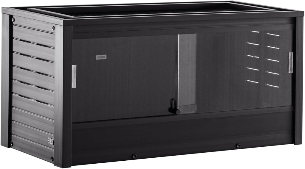New Age Pet ECOFLEX Two Medium Reptile Enclosures with Matching Stacker Combo Set in Black