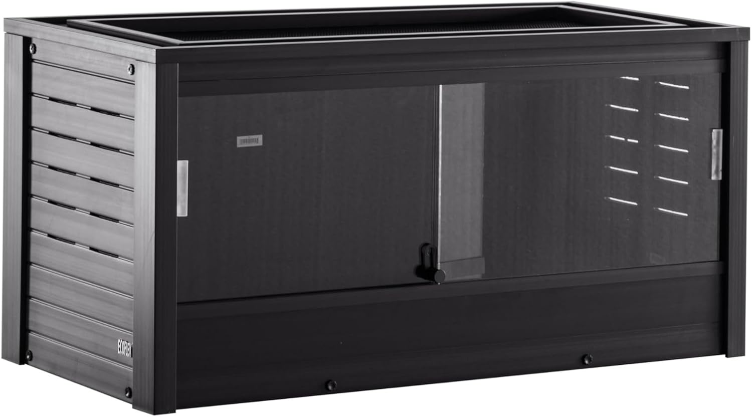 New Age Pet ECOFLEX Two Medium Reptile Enclosures with Matching Stacker Combo Set in Black