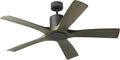 Modern Forms FR-W1811-5-GH/WG Aviator Indoor or Outdoor Smart Home Ceiling Fan with Wall Control, 54in Blade Span, Graphit.