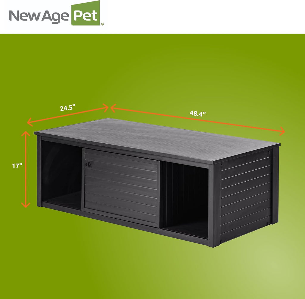 New Age Pet Lo‑Boy Versa Stand for Reptile Terrariums, Low-Profile ECOFLEX Cabinet for Stacked Large, 48' Mojave Reptile Habitats, Espresso Black