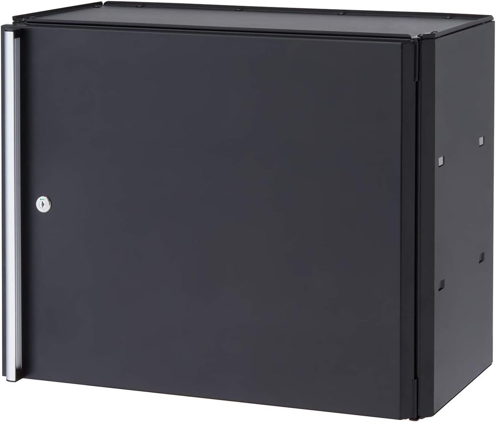 Trinity 24 Inch Garage Wall Storage Cabinet, 22 Gauge Steel, Wall-Mount, Adjustable Shelf and Reversible Door for Tools, Cleaning Supplies, and More, Black