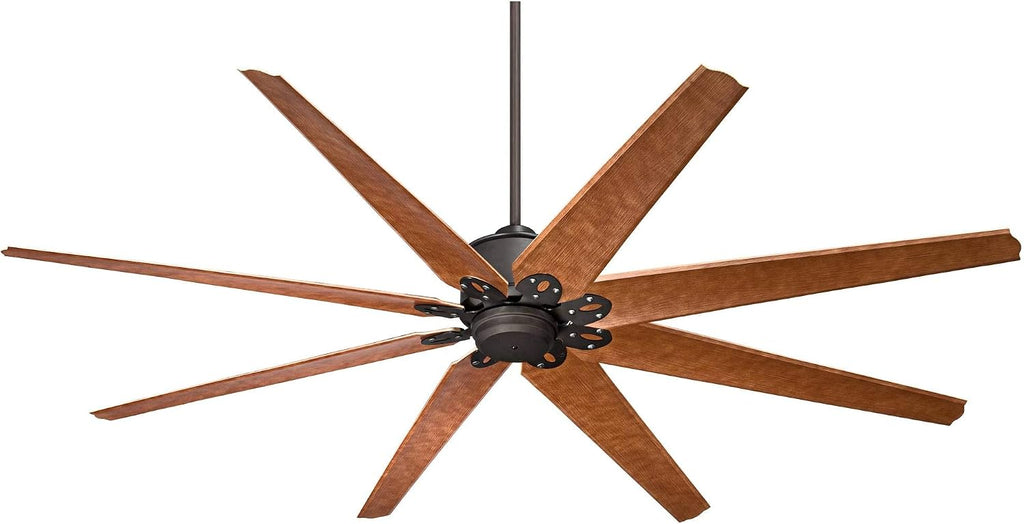 Casa Vieja 72' Predator Industrial Rustic Farmhouse Indoor Outdoor Ceiling Fan with Remote Control English Bronze Cherry Damp Rated for Patio Exterior House Home Porch Gazebo Garage with 4' Downrod