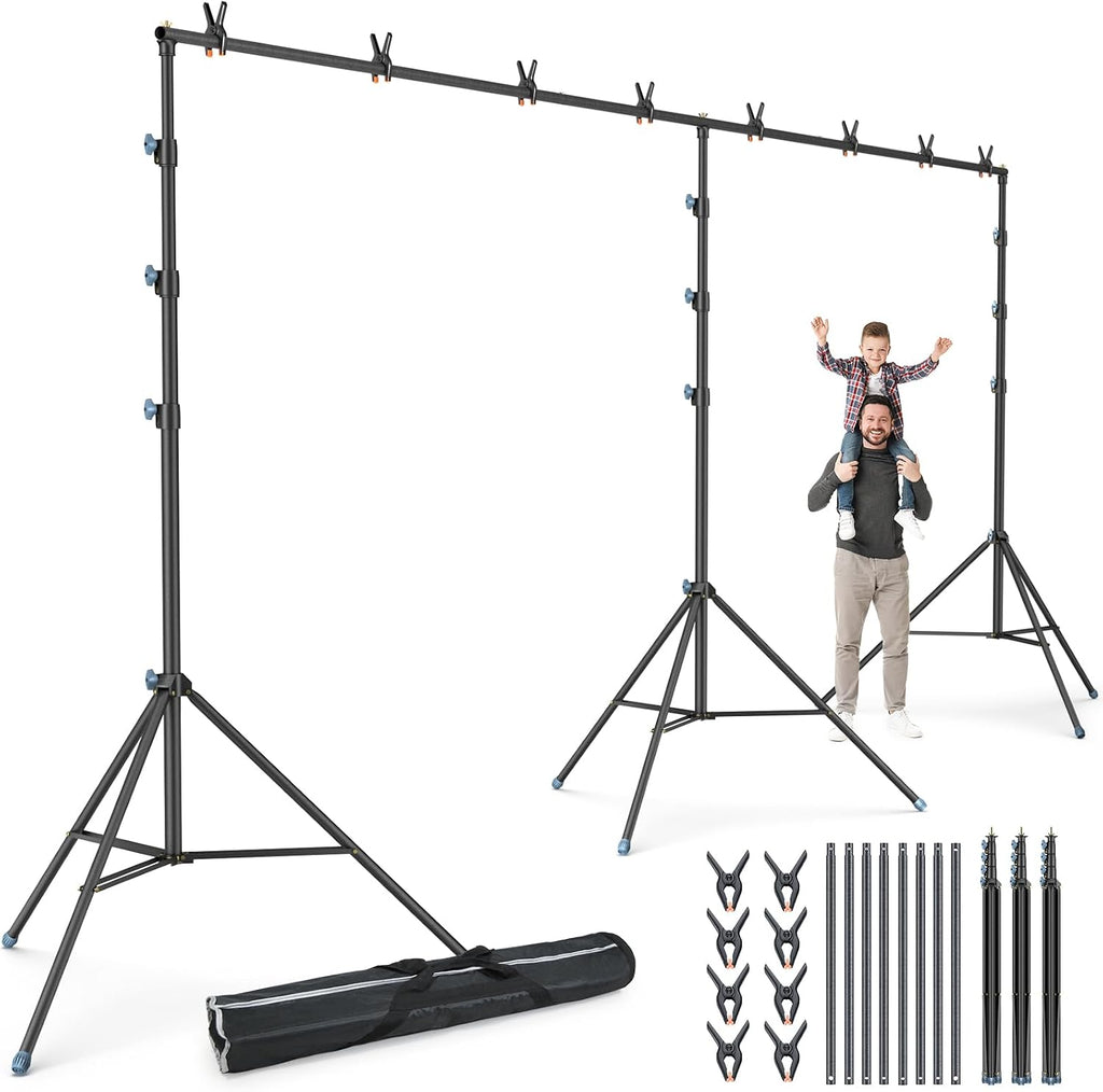 LINCO Backdrop Stand for Parties Heavy Duty Photography Video Studio Background Kit for Wedding Parties Photo Shooting (13x20 ft)