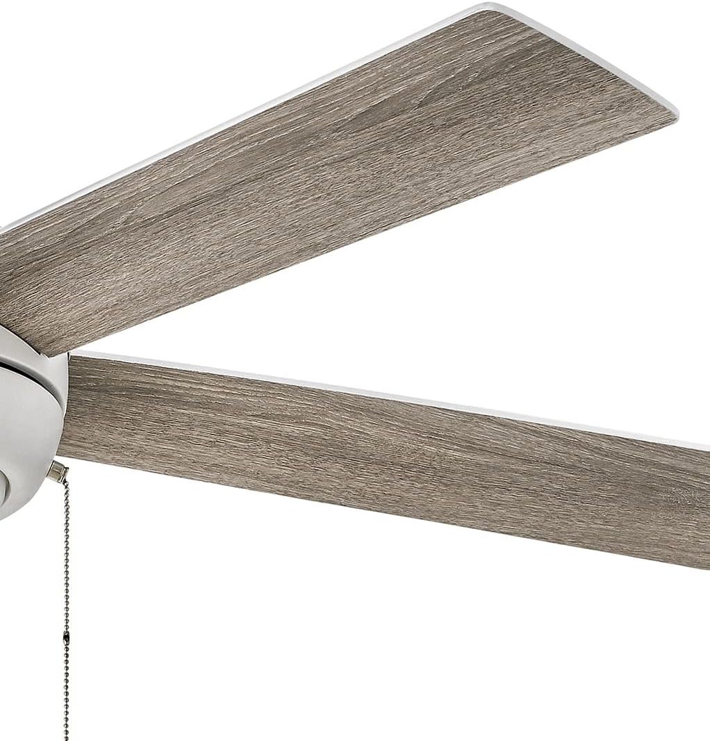 Hinkley Croft 52' Indoor Ceiling Fan with Light, Pull Chain Operation, Reversible Wooden Fan Blades, Integrated LED, Chalk White