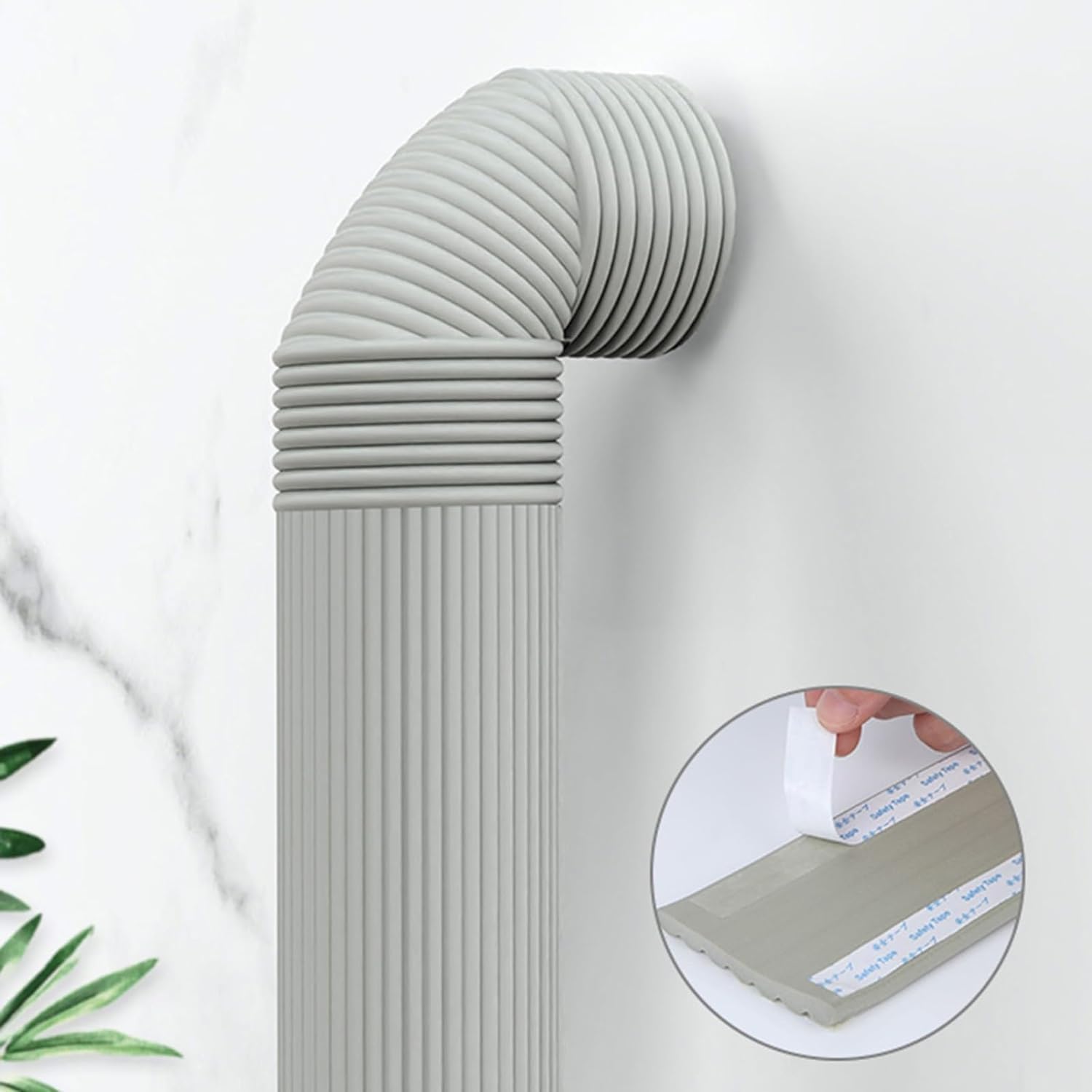 Workshop Foam Corner Guard, Table, Chair and Furniture Garage Edge Corner Guard, 1Cm Thick,Gray-2m-4pcs
